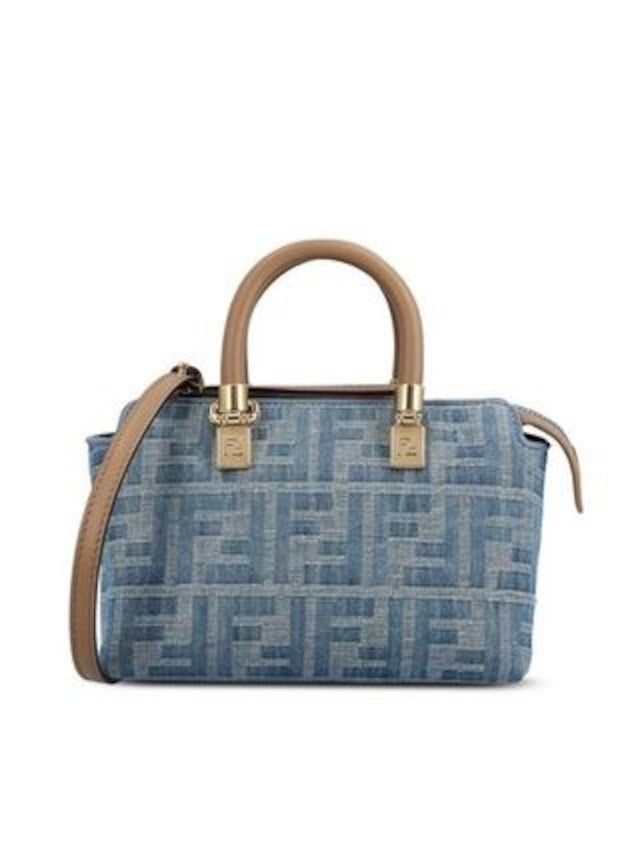 FENDI BY THE WAY FF DENIM MINI TOP HANDLE BAG