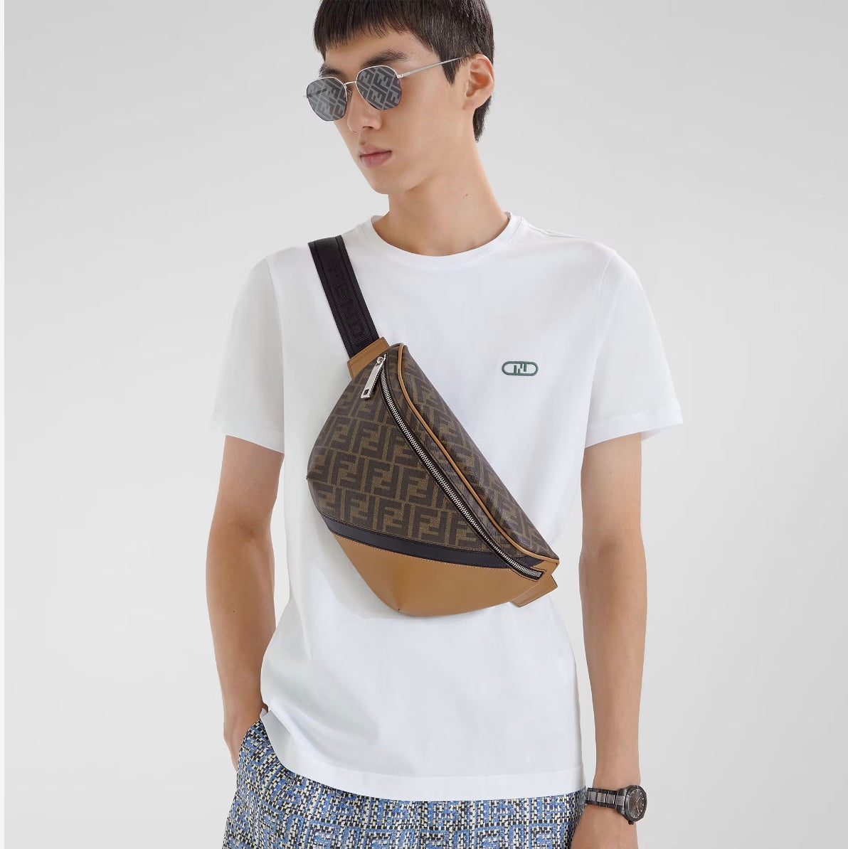 FENDI FF DIAGONAL BELT BAG