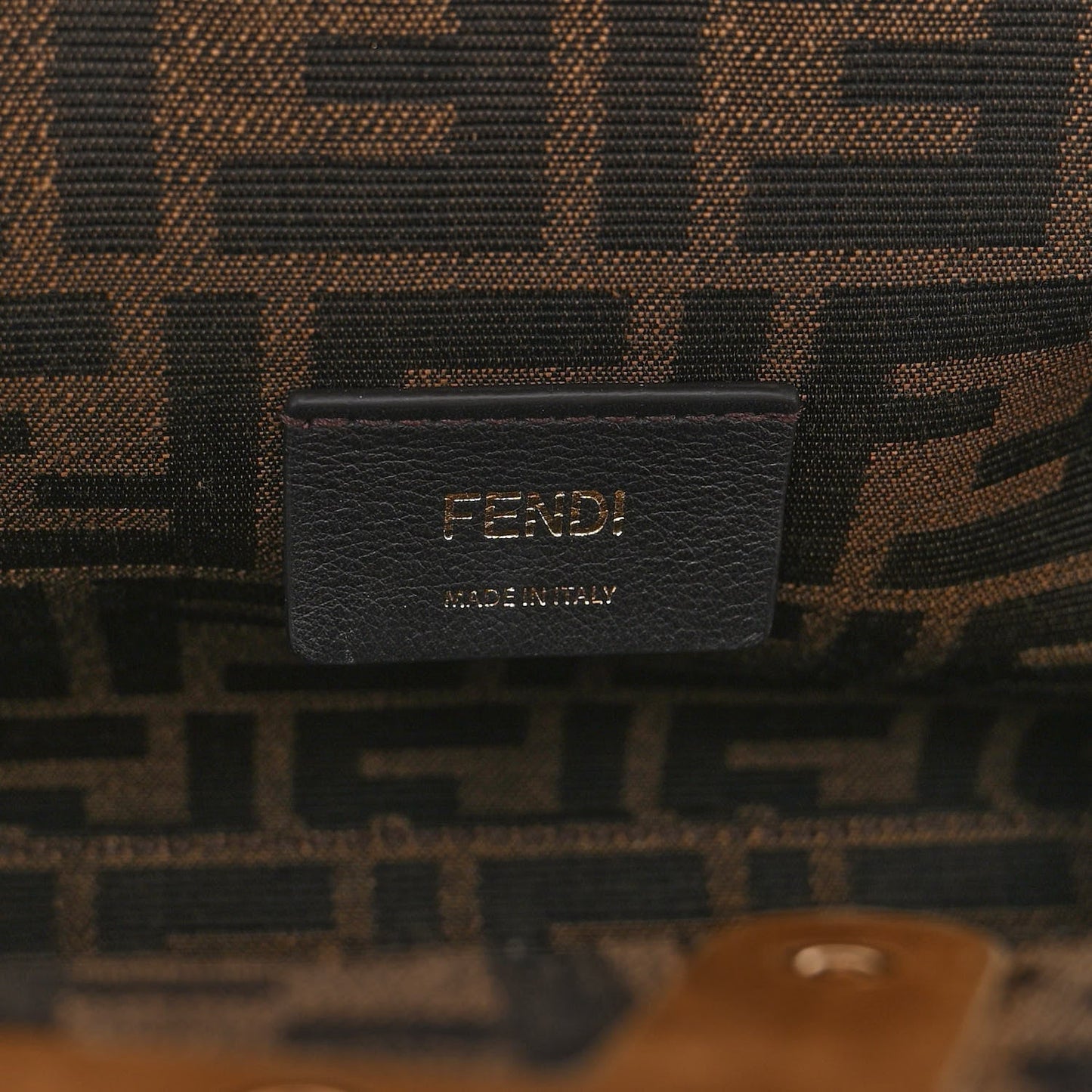 FENDI FENDI FIRST SMALL INTERLACED LEATHER BAG