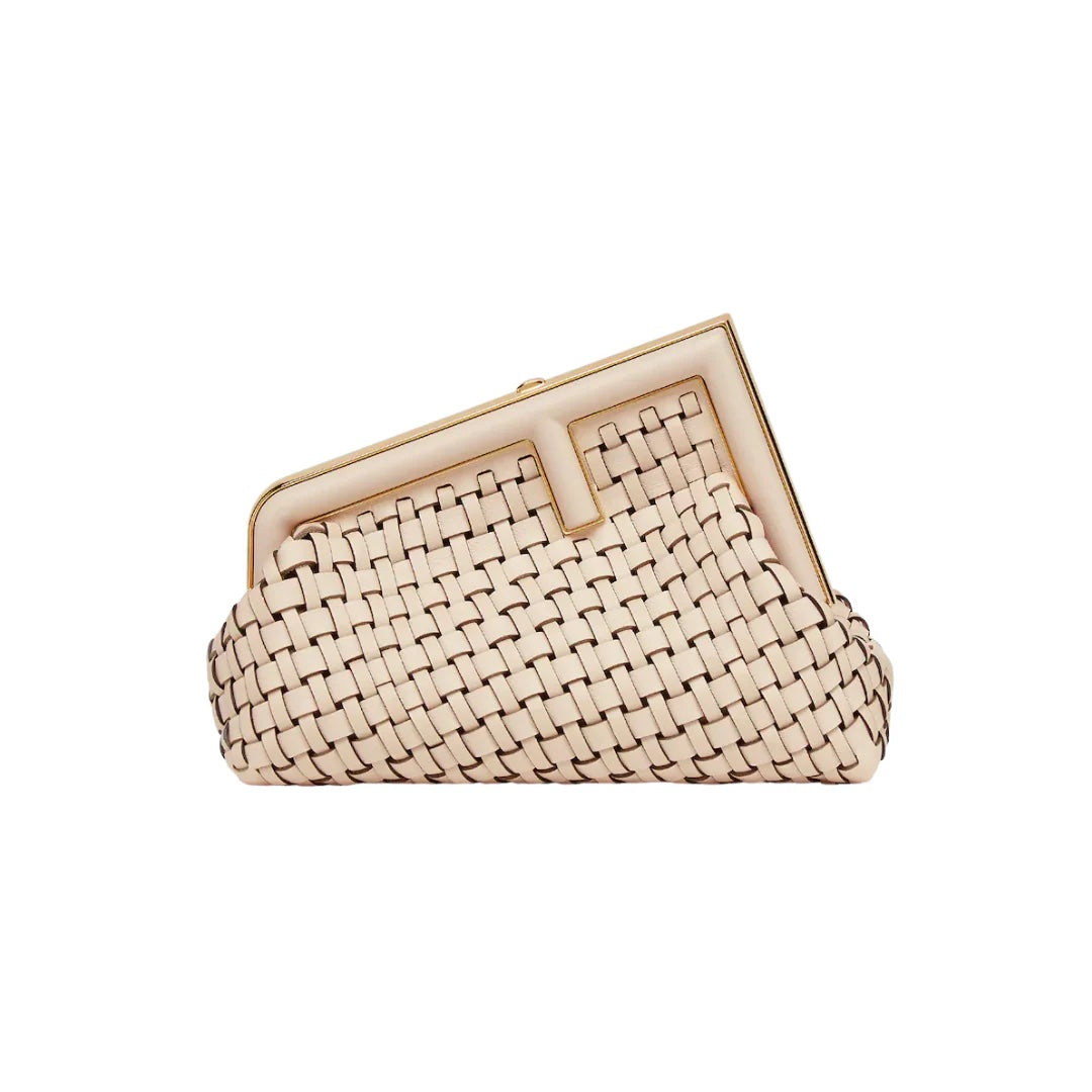 FENDI FENDI FIRST SMALL INTERLACED LEATHER BAG
