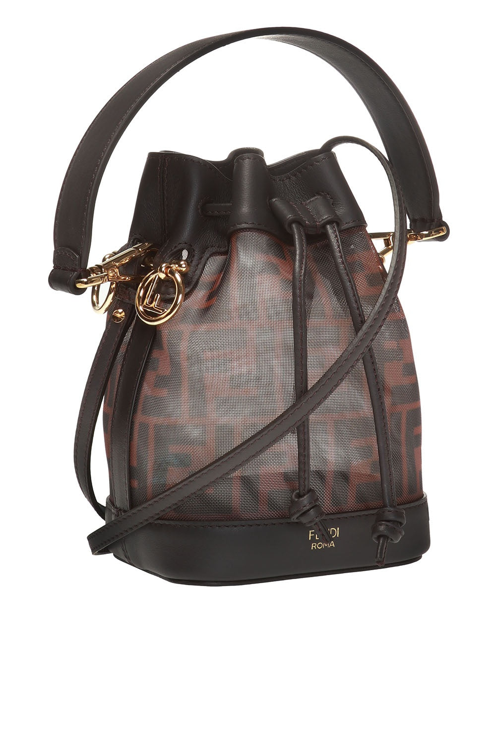 FENDI FF 1974 VITELLO GRACE MINI MON TRESOR BUCKET BAG