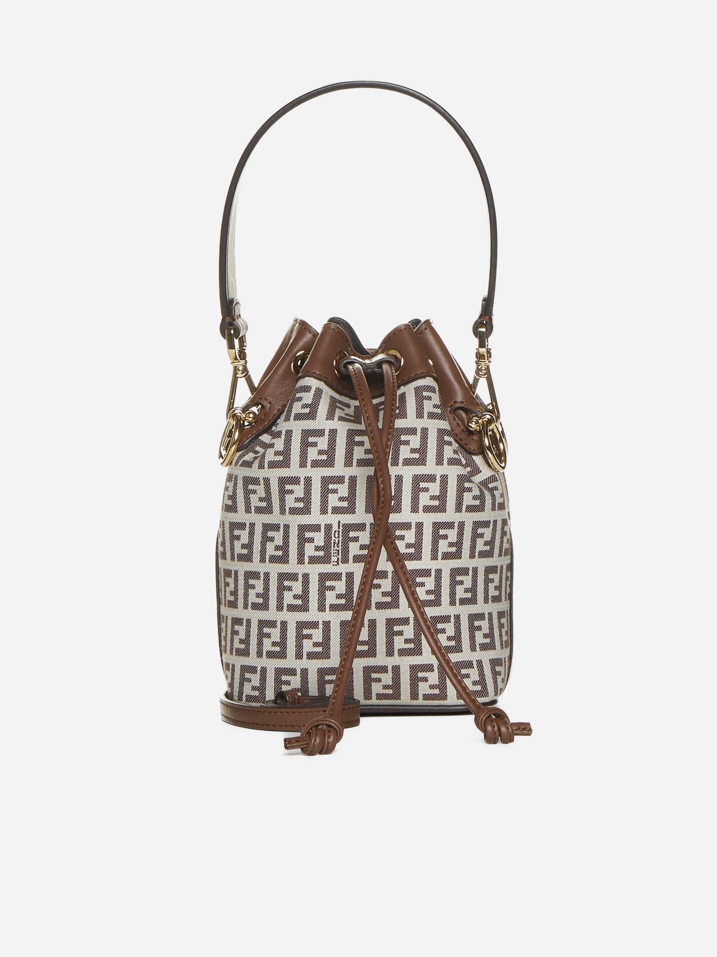FENDI FF MINI MON TRÉSOR BUCKET BAG WITH SHOULDER STRAP