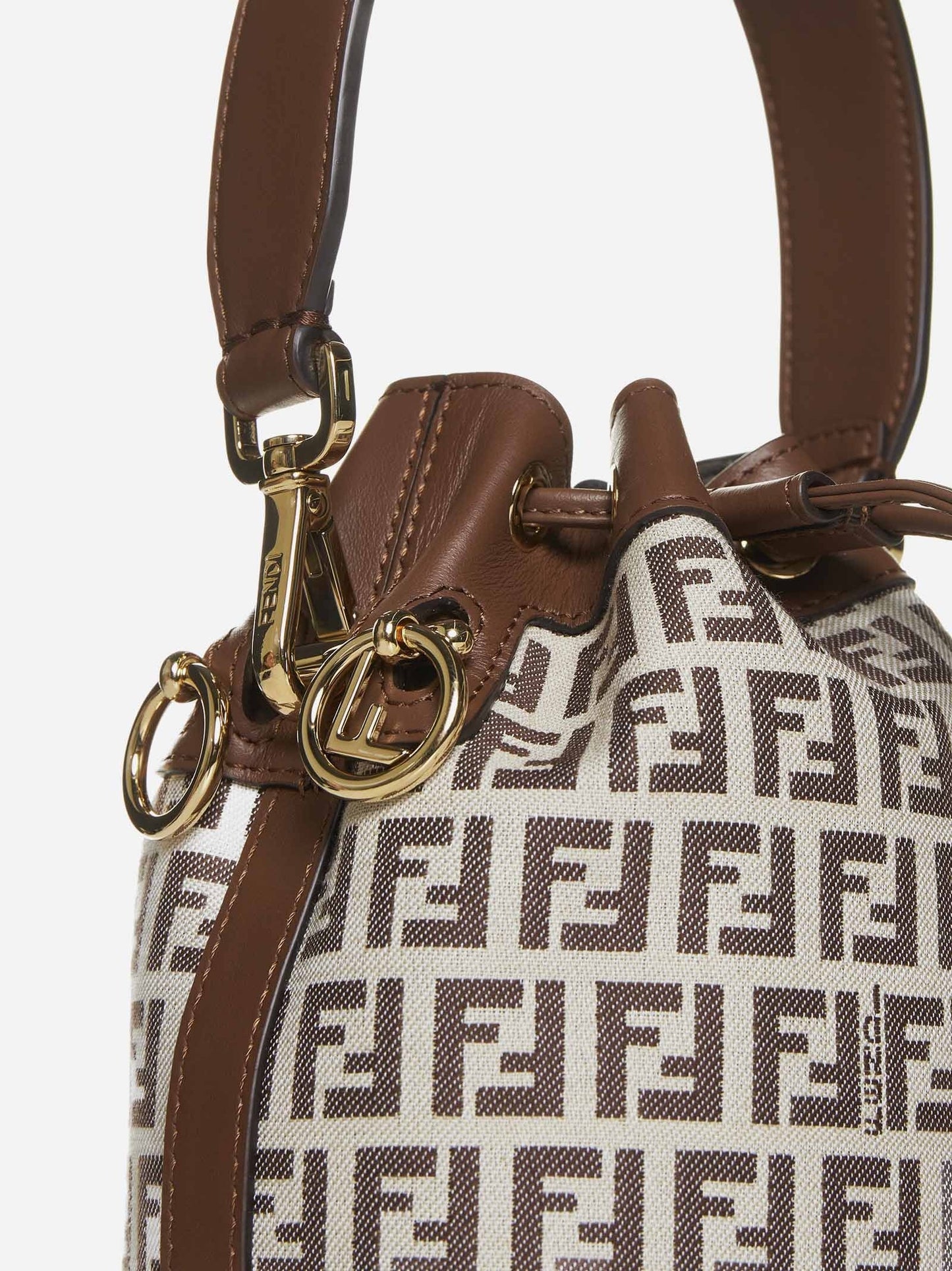 FENDI FF MINI MON TRÉSOR BUCKET BAG WITH SHOULDER STRAP