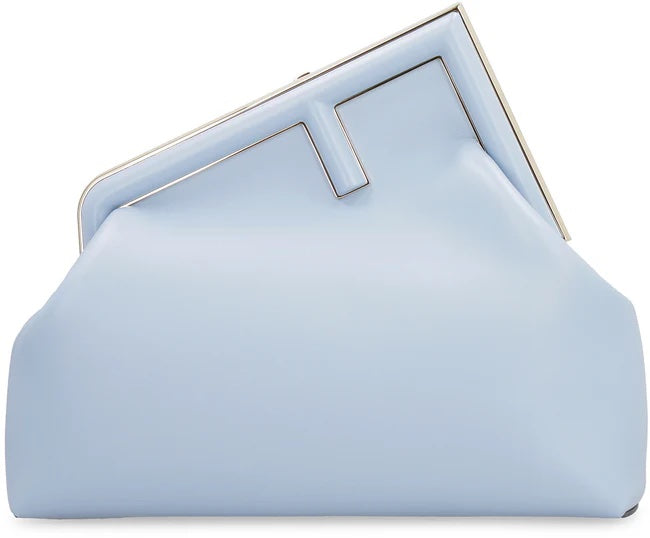 FENDI MEDIUM FENDI FIRST NAPPA LEATHER BAG AZZURO BABY BLUE