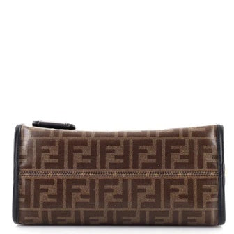 FENDI FF 1974 PEEKABOO DEFENDER GLAZED CANVAS & LEATHER MINI SATCHEL