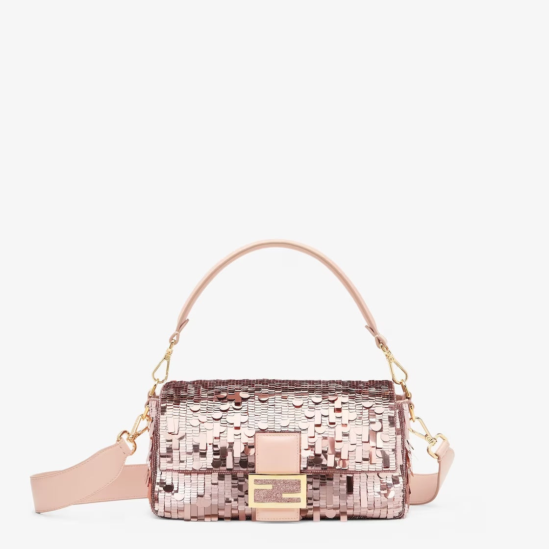 FENDI SEQUIN BAGUETTE SHOULDER BAG