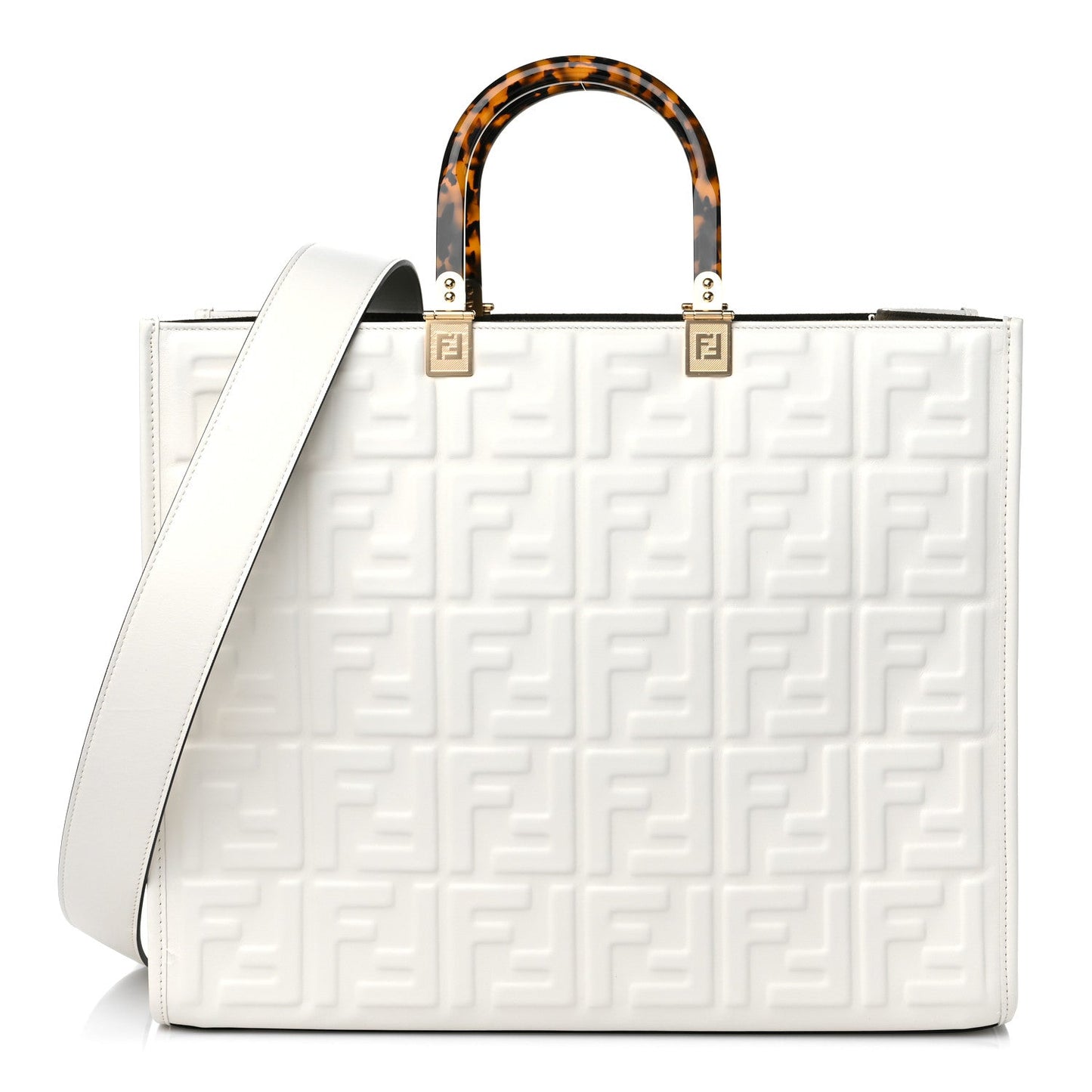 FENDI SUNSHINE MEDIUM LEATHER TOTE BAG