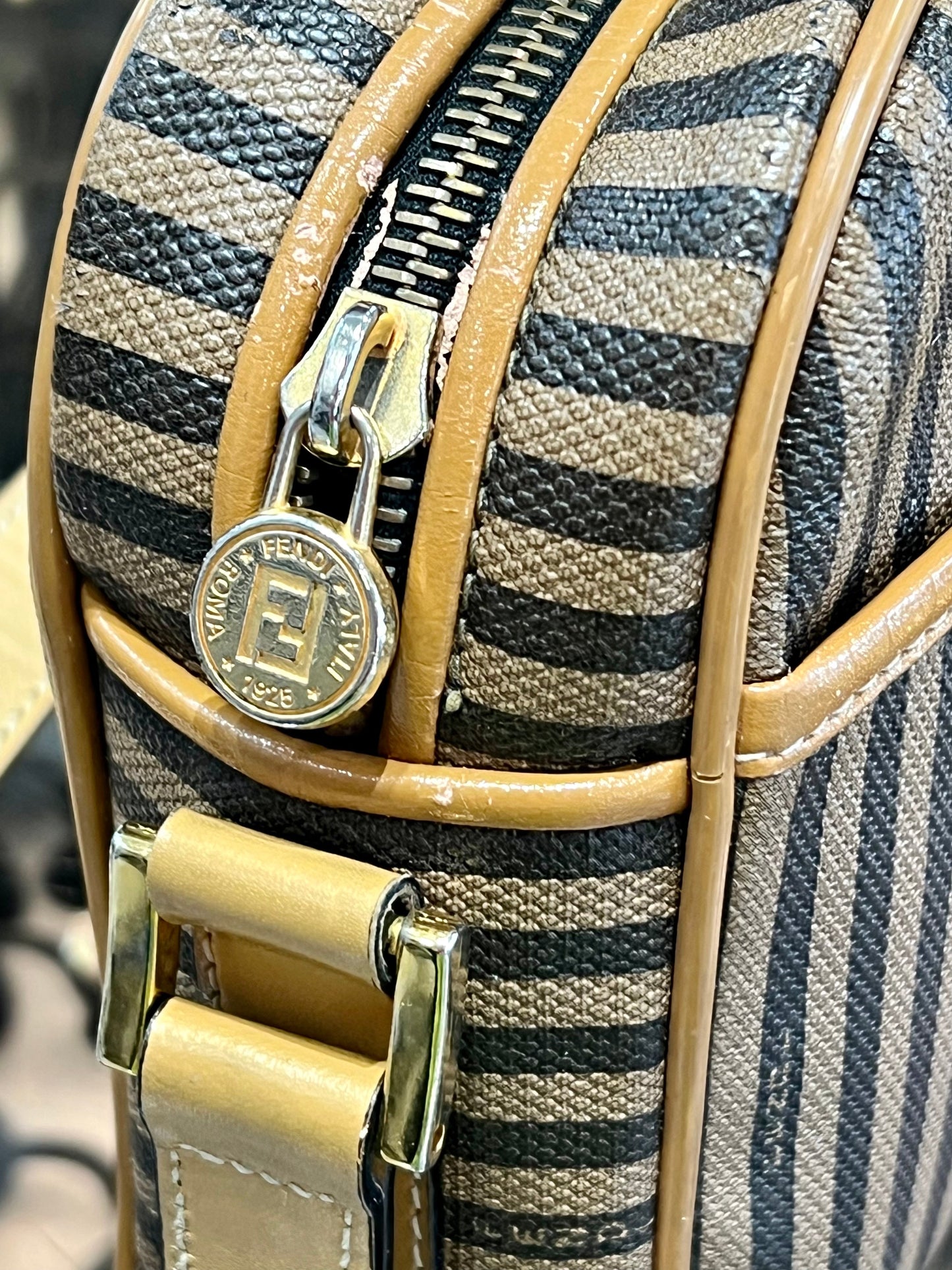 FENDI VINTAGE PEQUIN STRIPE CROSSBODY BAG