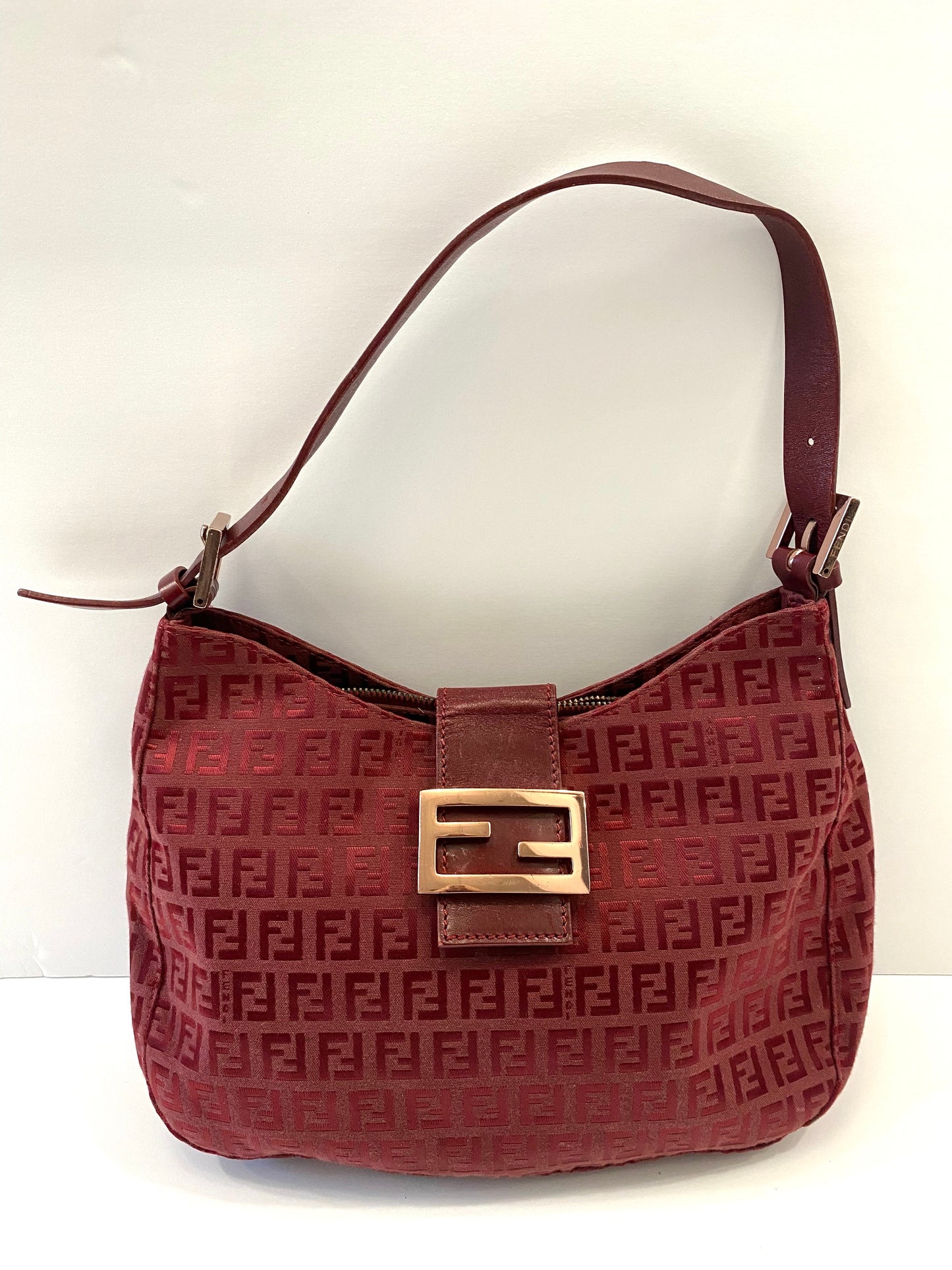 FENDI VINTAGE ZUCCHINO MAMA BAGUETTE SHOULDER BAG