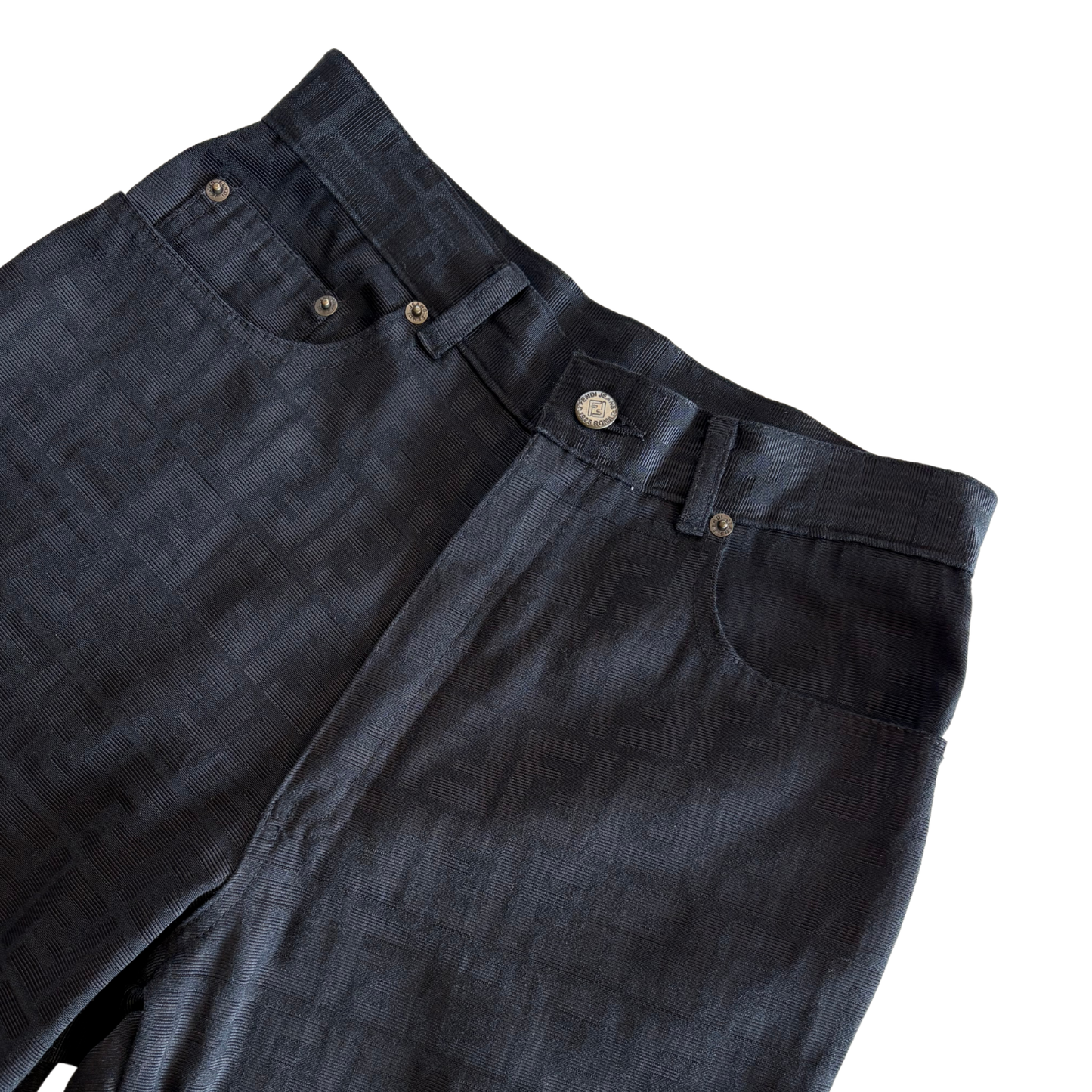 Fendi 'Zucca' High-Waisted Pants - Women's S