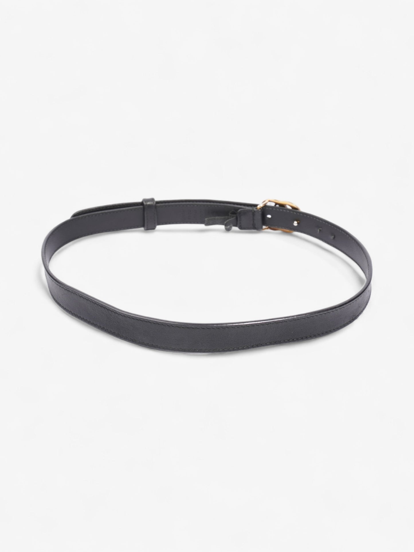Gucci GG Marmont Thin Belt Black / Gold Leather 70cm / 28"