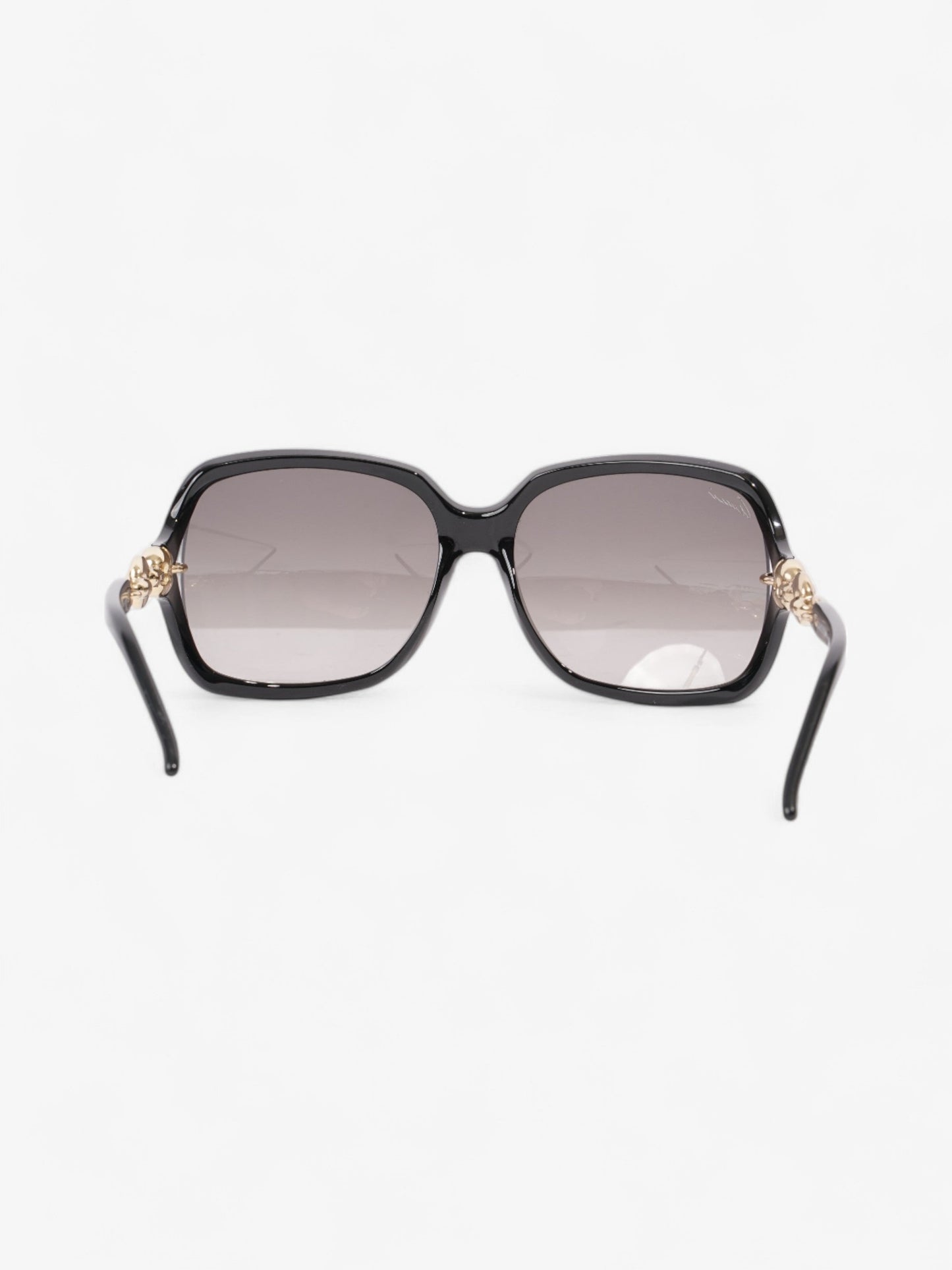 Gucci Chain Sunglasses Black / Gold Acetate 115mm