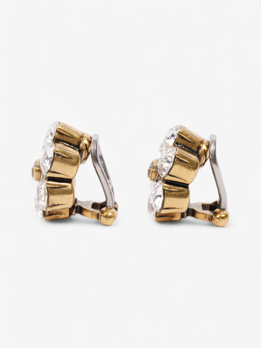 Gucci Crystal Double G Earrings Gold / Silver Base Metal
