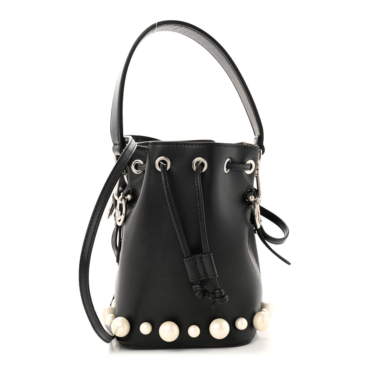 FENDI LIBERTY PEARL CALFSKIN MINI MON TRÉSOR BUCKET BAG