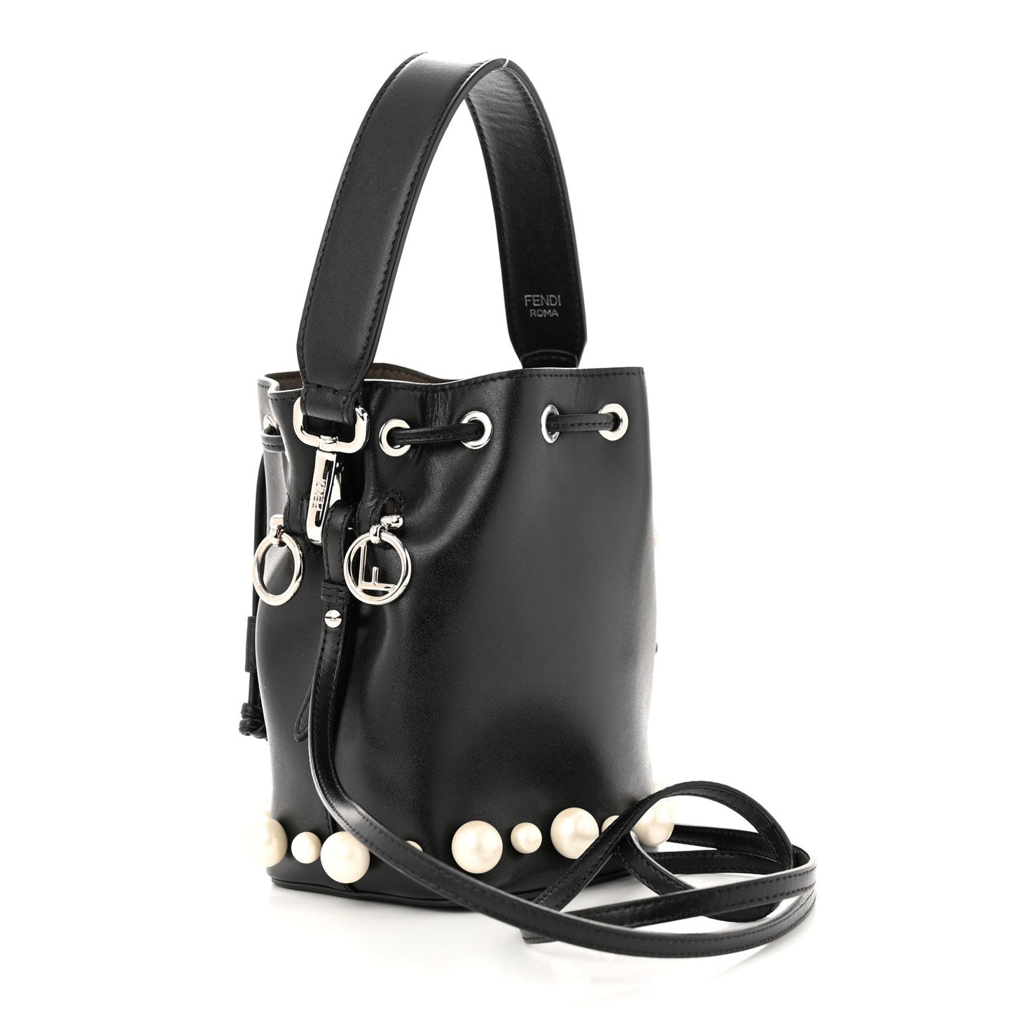 FENDI LIBERTY PEARL CALFSKIN MINI MON TRÉSOR BUCKET BAG