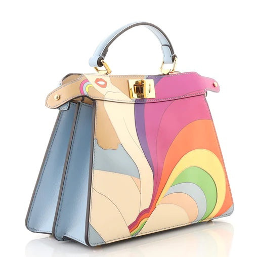 FENDI PEEKABOO ISeeU PRINTED LEATHER BAG