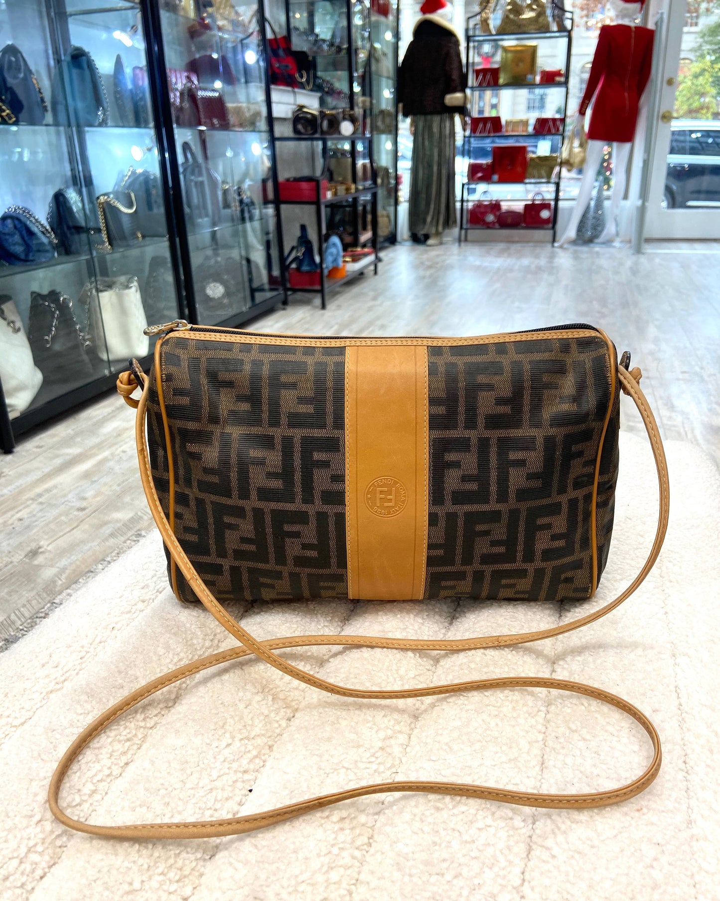 FENDI ROMA VINTAGE ZUCCA CROSSBODY BAG