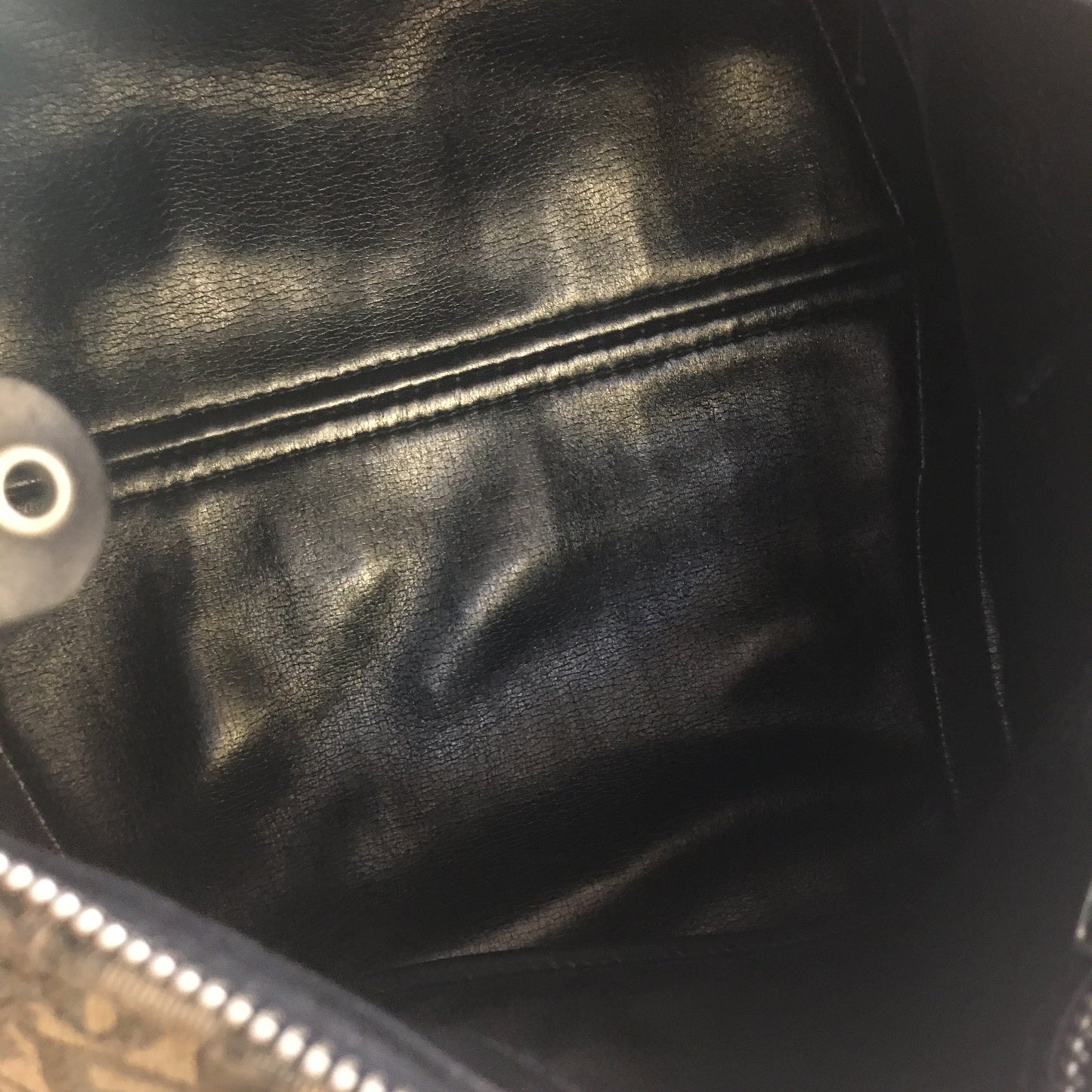 CHRISTIAN DIOR Bowling Handbag in Blue Fabric