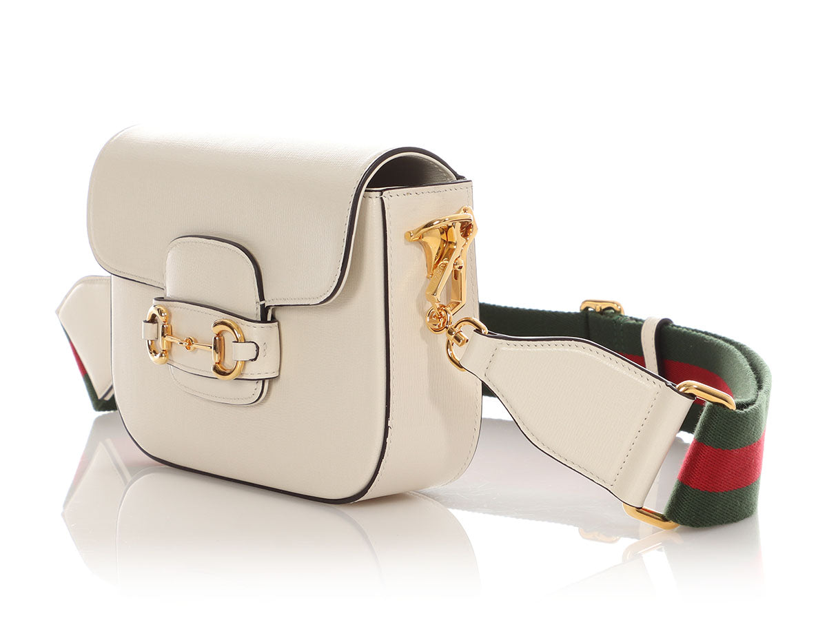 Gucci Mini Mystic White Web Horsebit 1955 Shoulder Bag