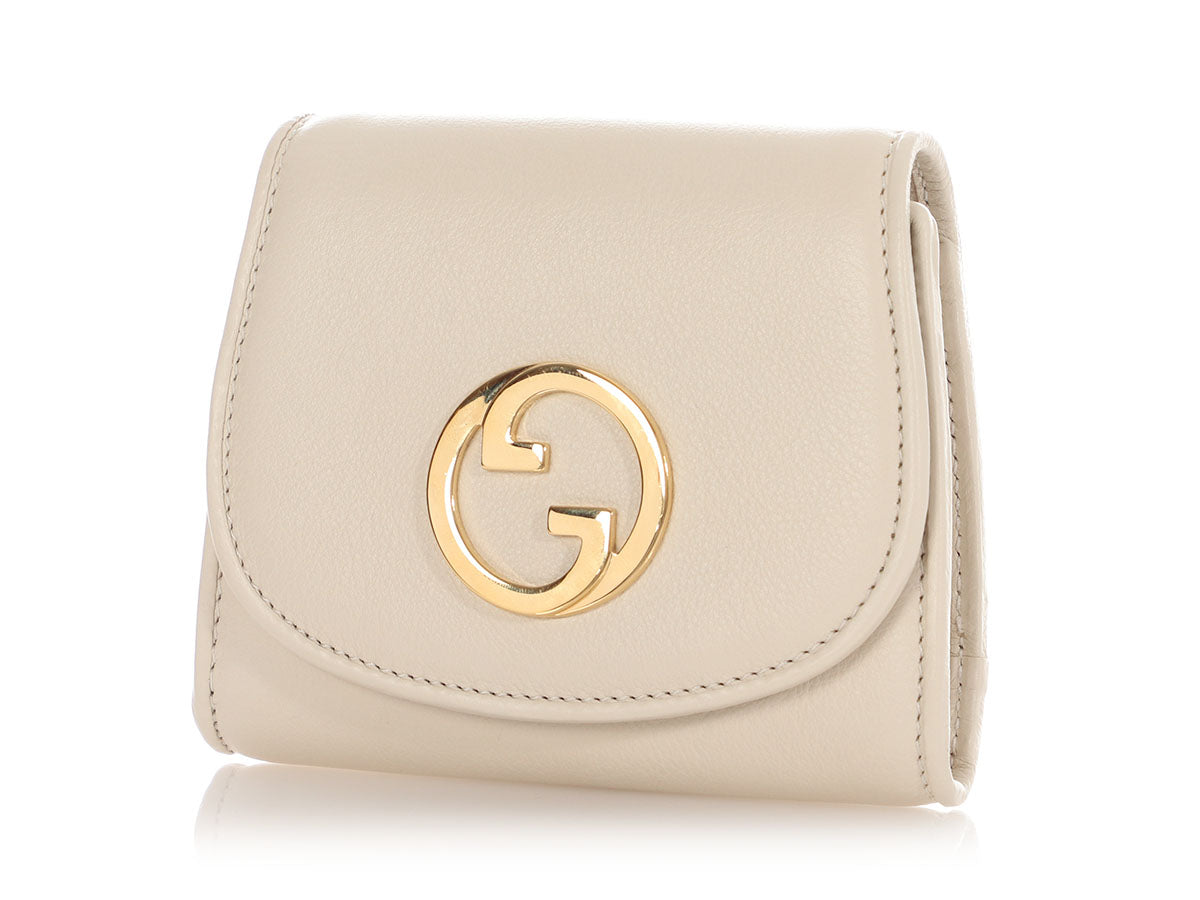 Gucci Medium White Blondie Chain Wallet