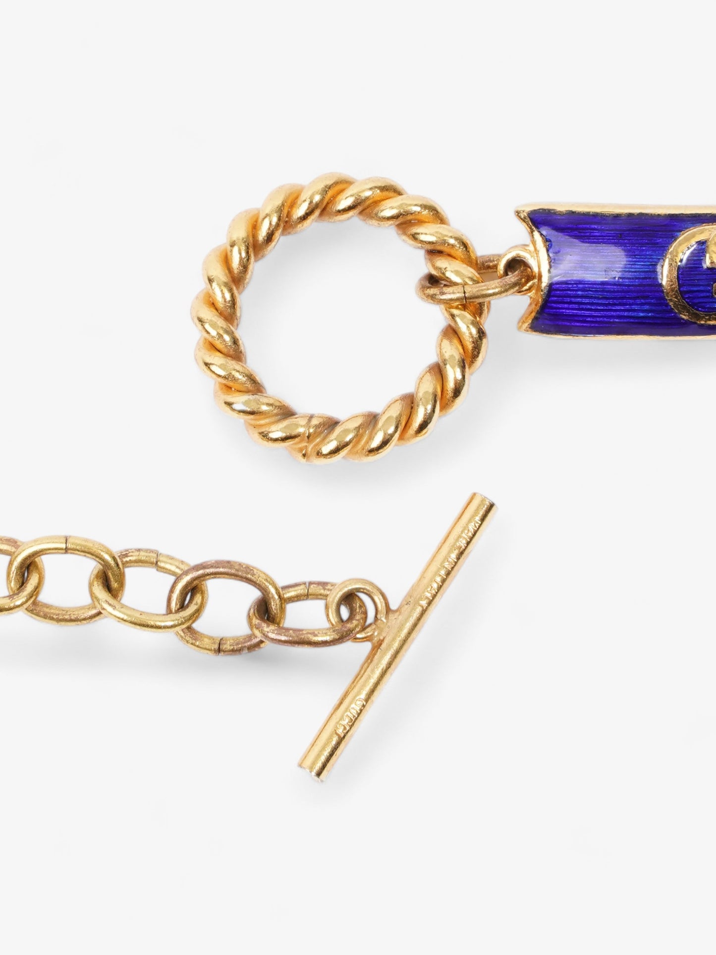 Gucci Interlocking GG Chain Gold / Blue Base Metal