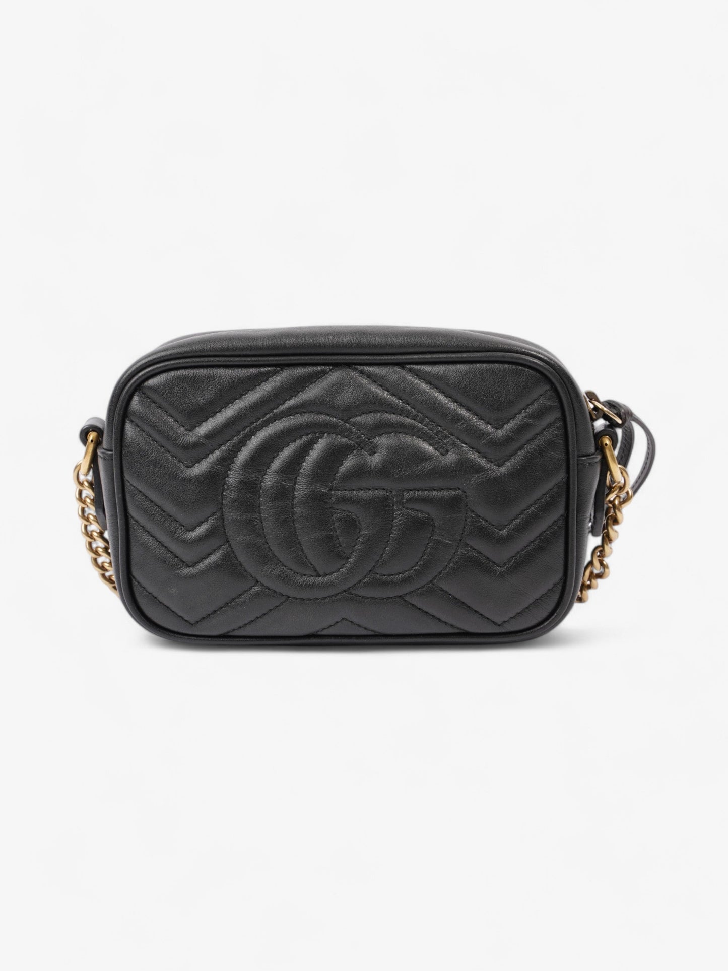 Gucci GG Marmont Black Matelasse Leather Mini