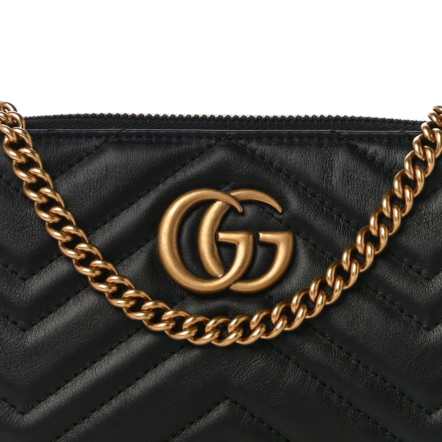 GUCCI GG CALFSKIN MATELASSE MARMONT MINI CHAIN BAG