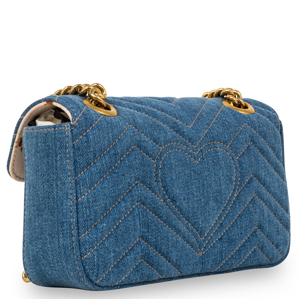Gucci GG Marmont Mini - Denim