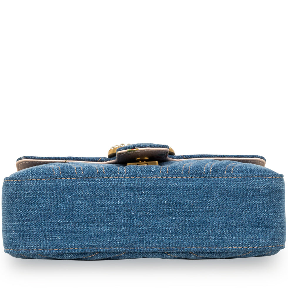 Gucci GG Marmont Mini - Denim
