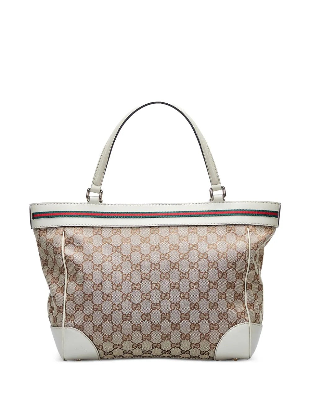 GUCCI GG CANVAS & LEATHER MAYFAIR BOW TOTE BAG