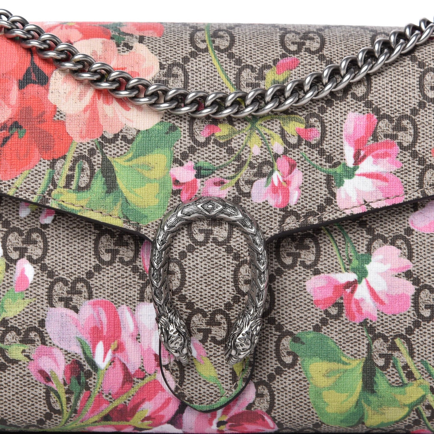 GUCCI GG SUPREME DIONYSUS BLOOMS MINI CHAIN BAG