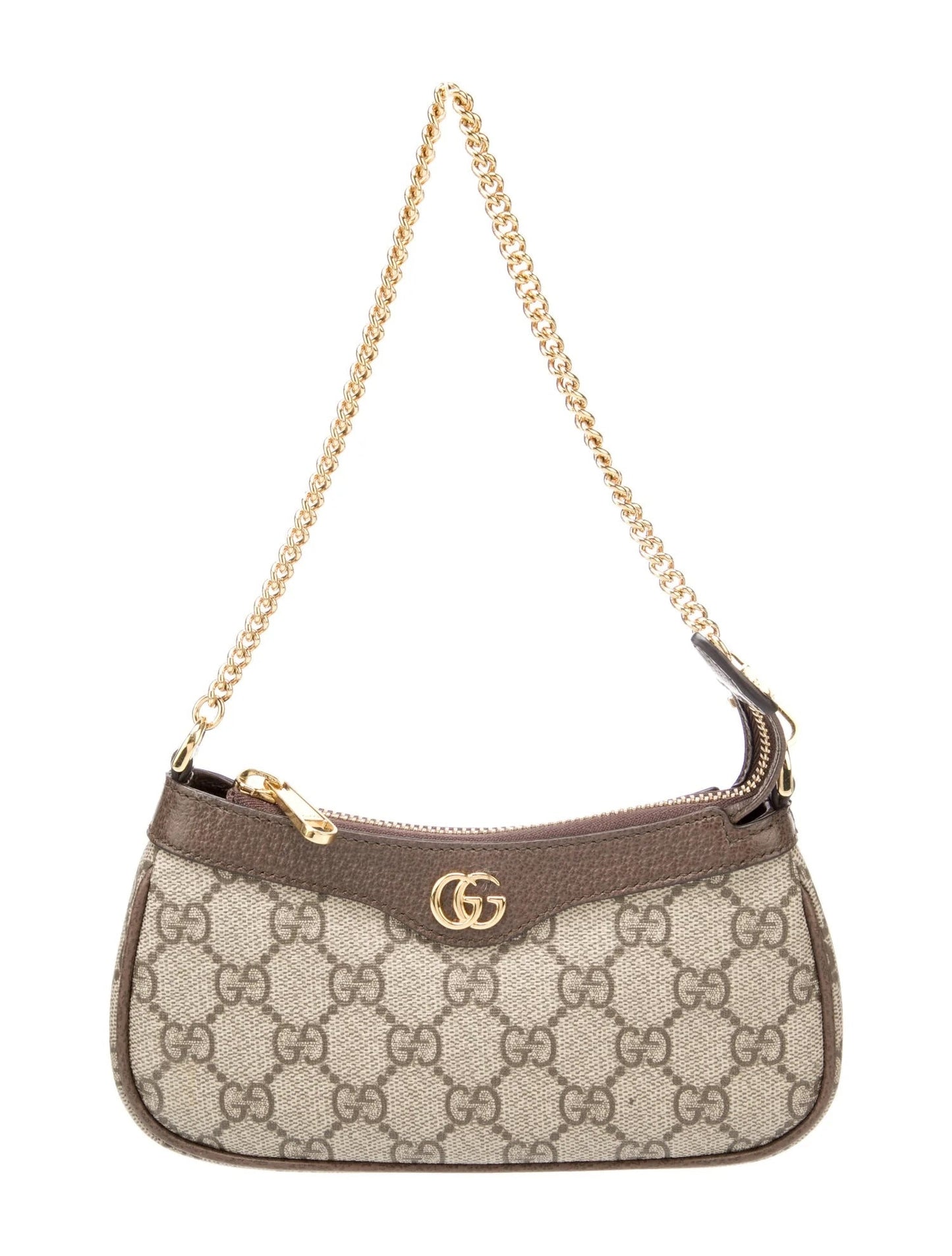 GUCCI GG SUPREME MONOGRAM MINI OPHIDIA CHAIN BAG