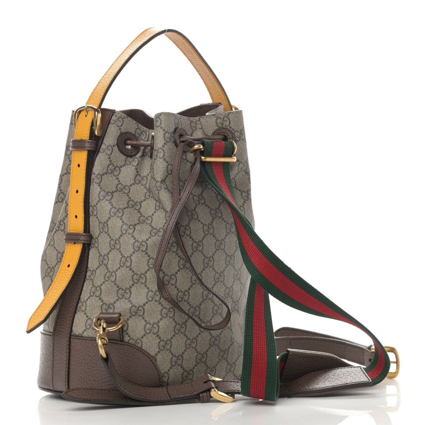 GUCCI GG SUPREME MONOGRAM NEO VINTAGE DRAWSTRING BUCKET BACKPACK