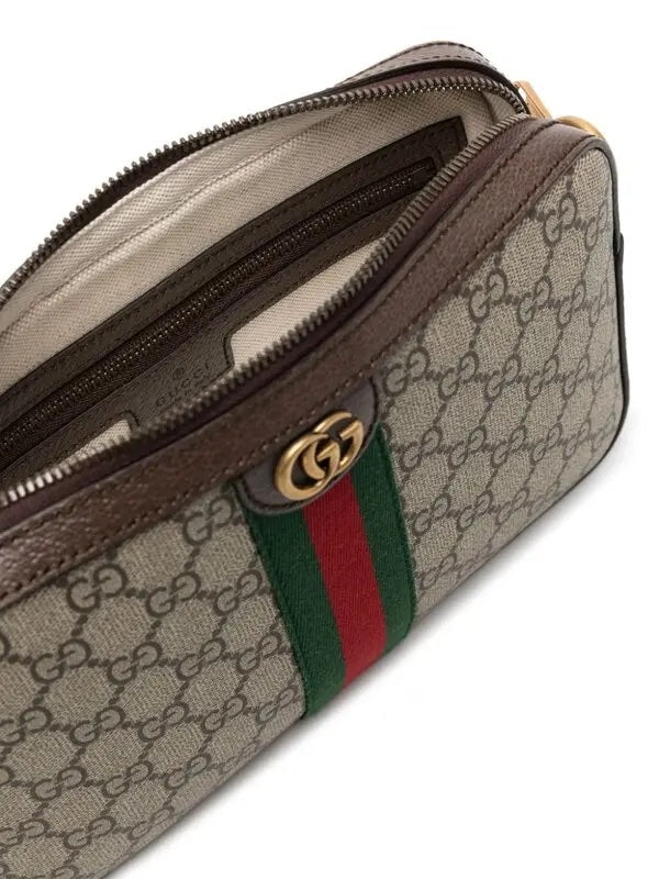 GUCCI GG SUPREME MONOGRAM OPHIDIA CROSSBODY/ WRISTLET BAG