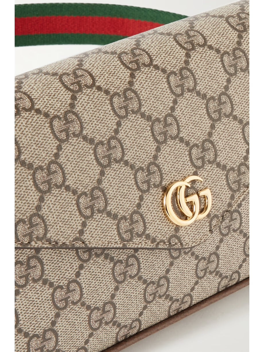 GUCCI GG SUPREME OPHIDIA MINI ENVELOPE SHOULDER BAG