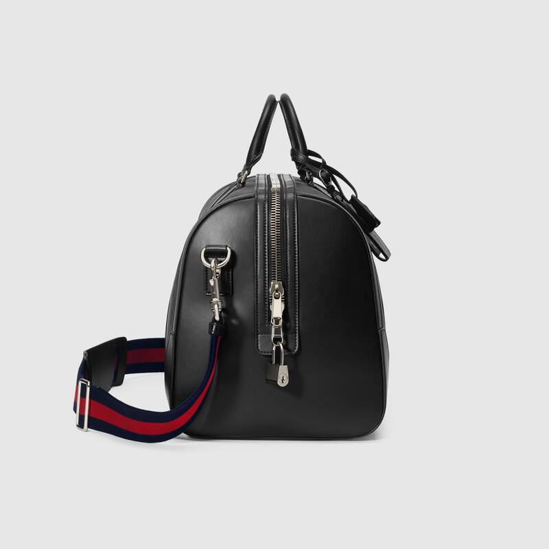 GUCCI GG LOGO COATED CAVAS DUFFLE BAG