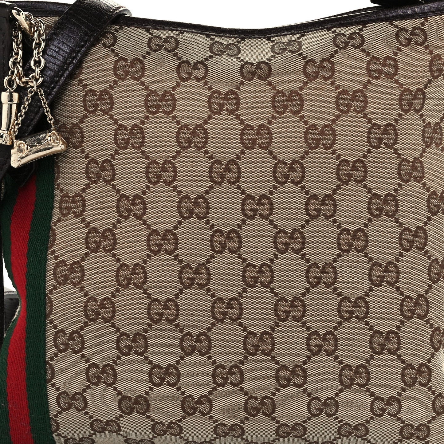 GUCCI MONOGRAM WEB JOLICOEUR CHARMS MESSENGER BAG