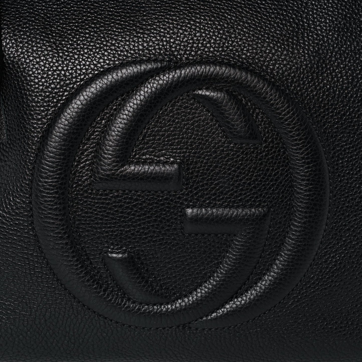 GUCCI PEBBLED CALFSKIN LEATHER MEDIUM SOHO HOBO BAG