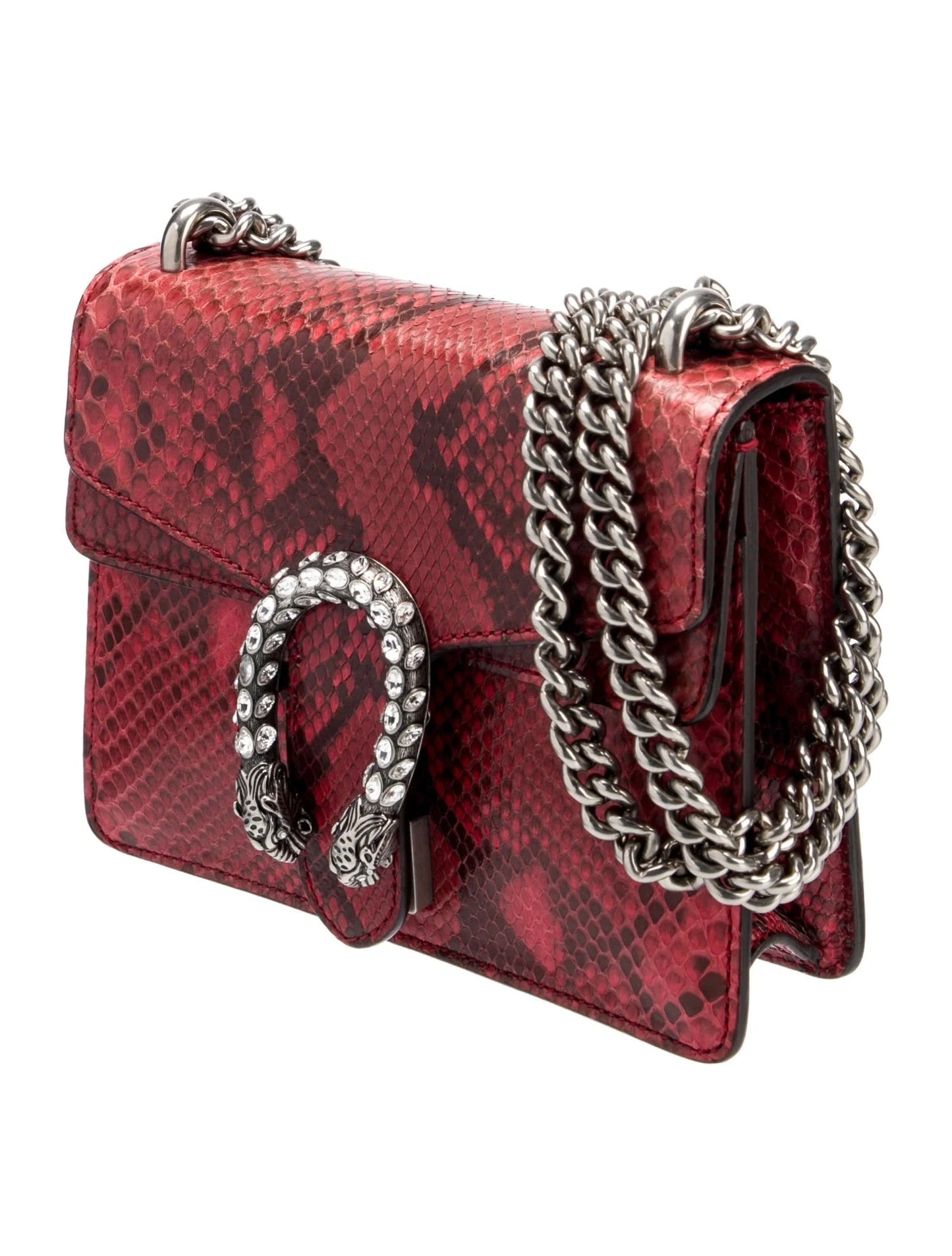 GUCCI PYTHON LEATHER MINI DIONYSUS SHOULDER BAG
