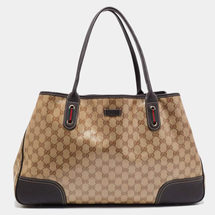 GUCCI GG WEB SHERRY LINE PRINCY RIBBON TOTE BAG