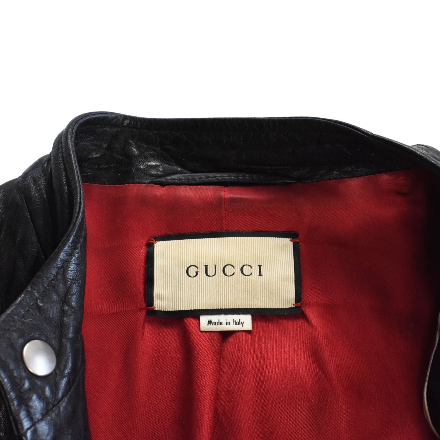 Gucci Moto Leather Jacket - Men's 48