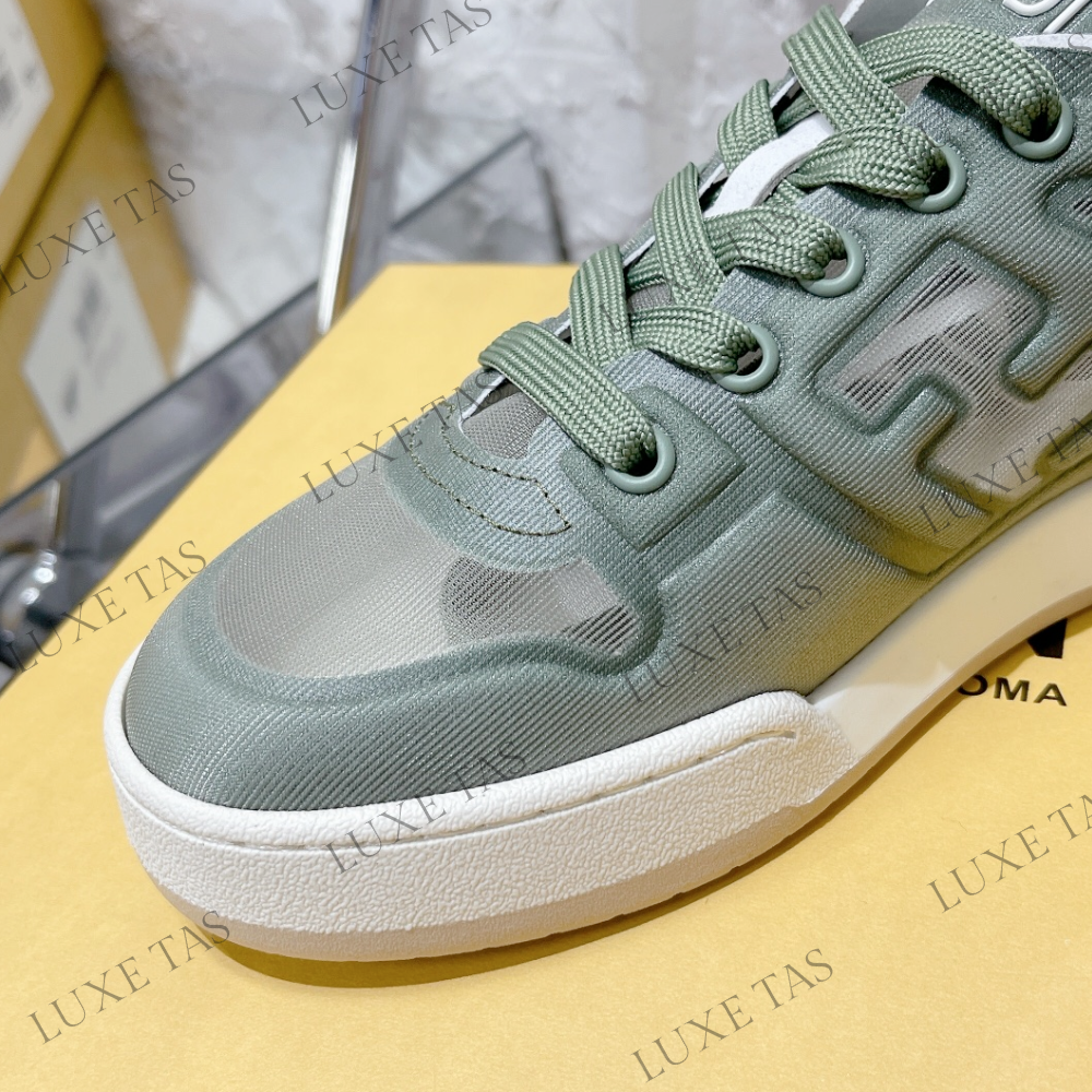 Green Mesh Low Tops FF Match Designer Sneakers for Women