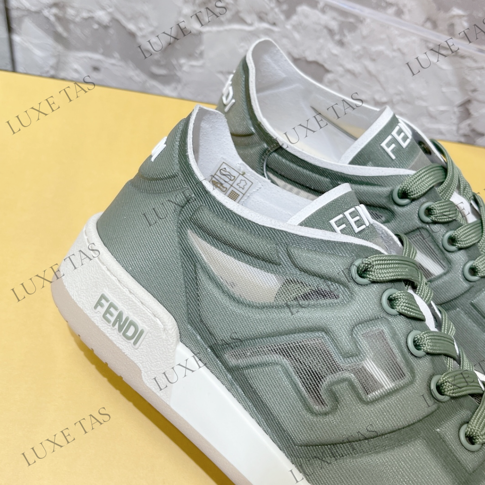 Green Mesh Low Tops FF Match Designer Sneakers for Women