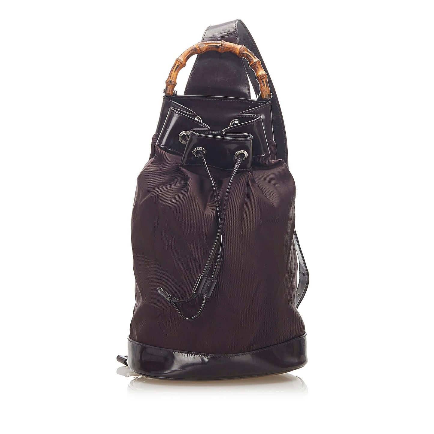 Gucci Bamboo Canvas Drawstring Backpack