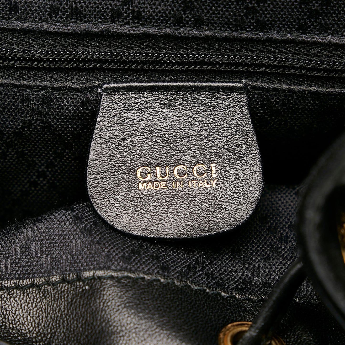 Gucci Bamboo Drawstring Leather Backpack