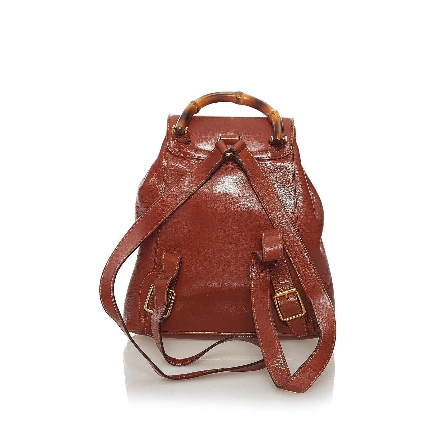 Gucci Bamboo Drawstring Leather Backpack
