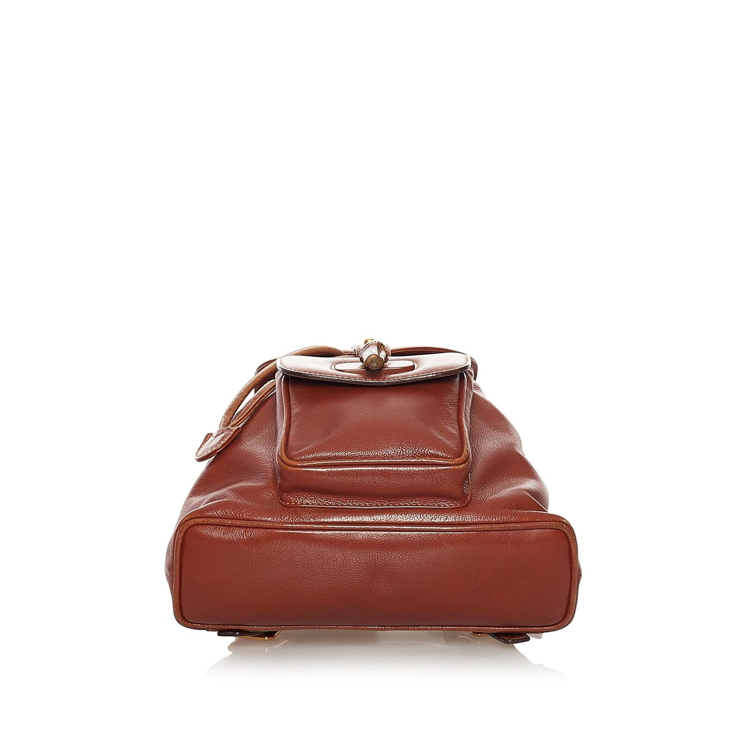 Gucci Bamboo Drawstring Leather Backpack