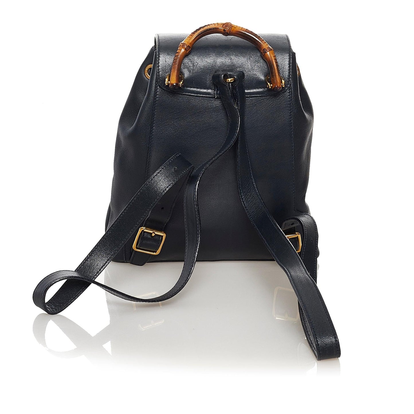 Gucci Bamboo Drawstring Leather Backpack