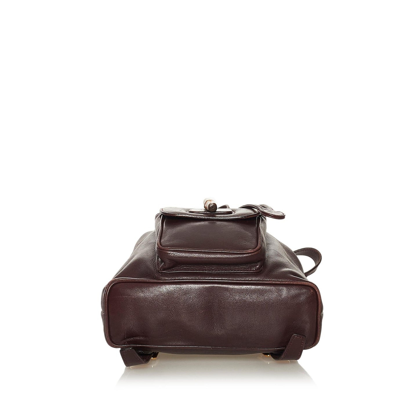 Gucci Bamboo Drawstring Leather Backpack