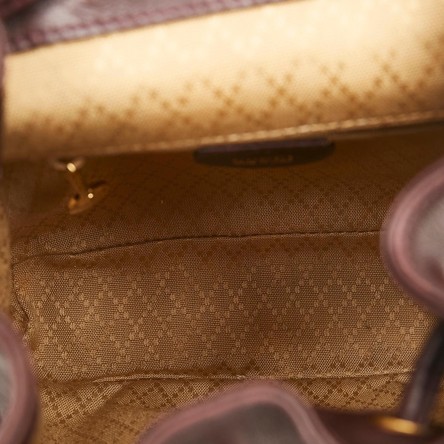 Gucci Bamboo Drawstring Leather Backpack